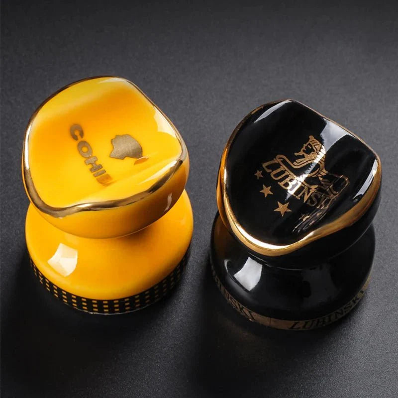 Ceramic Cigar Display Stand – Mini Cigar Holder & Ashtray