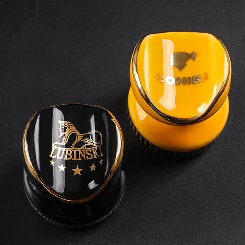 Ceramic Cigar Display Stand – Mini Cigar Holder & Ashtray