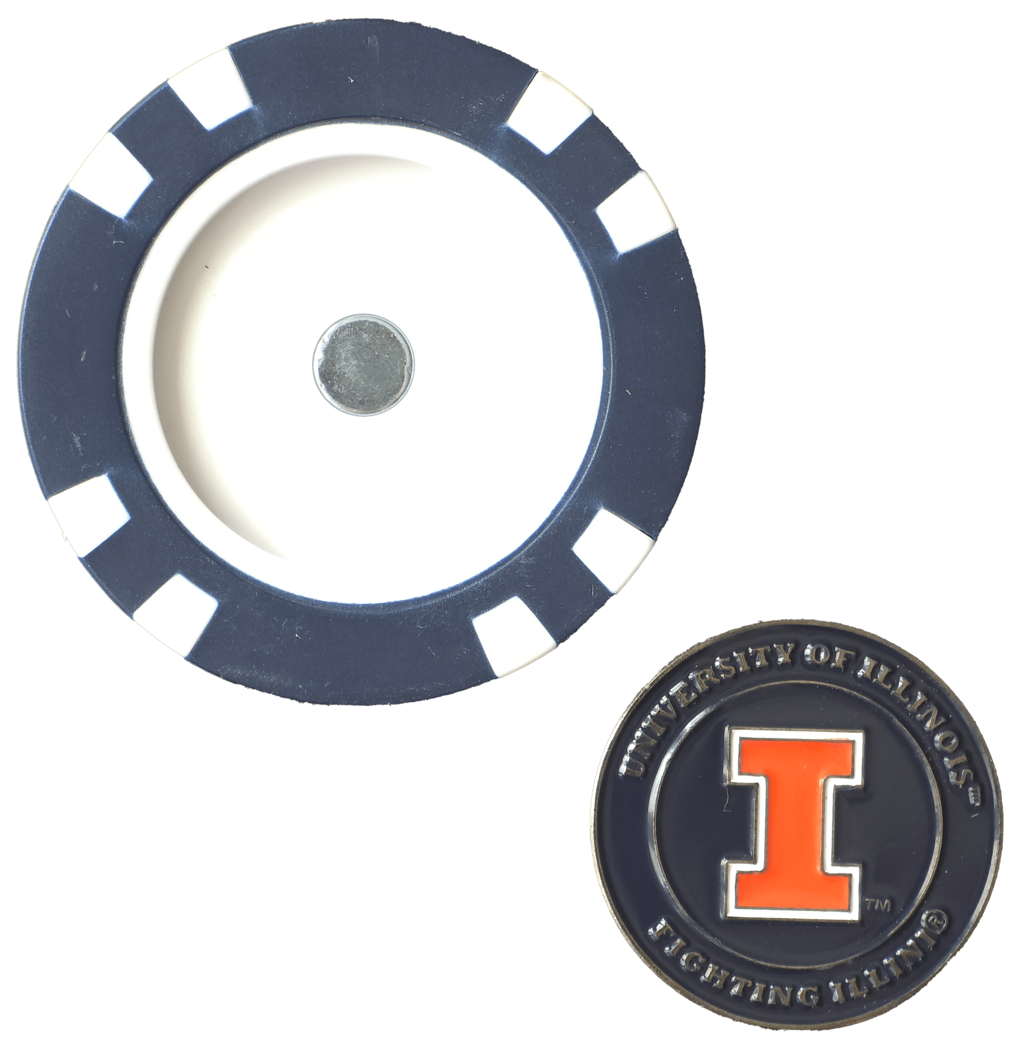Officially Licensed Illinois Fighting Illini Poker Chip Ball Marker